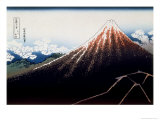 36 Views of Mount Fuji  no 3: A Shower Below the Summit