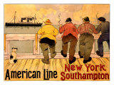 American Line  New York to Southampton