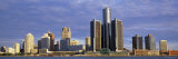 Skyscrapers at the Waterfront  Detroit  Michigan  USA