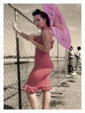 Pin-Up Girl with Parasol