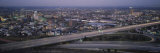 Aerial View of Paterson Lit Up at Dusk  New Jersey  USA