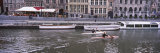 Two People Kayaking in Leie River  Graslei  Ghent  Belgium