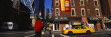 Yellow Taxi on the Road Intersection  Manhattan  New York City  New York  USA