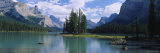 Lake Surrounded by Mountains  Banff National Park  Alberta  Canada