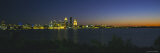 Buildings Lit Up at Dusk  Ohio River  Louisville  Kentucky  USA