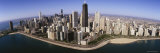 Aerial View of Lake Michigan  Lake Shore Drive  Chicago  Illinois  USA
