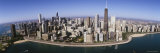 Aerial View of Lake Michigan  Lake Shore Drive  Chicago  Illinois  USA
