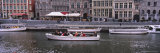 Tourboats in Leie River  Graslei  Ghent  Belgium