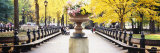 Flower Pot on a Walkway  Central Park  Manhattan  New York City  New York  USA