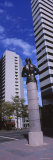 Statue in Front of Buildings in a City  Charlotte  North Carolina  USA