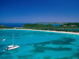 Deep Bay  Beach and Yachts  Blue Water  Antigua  Caribbean Islands