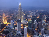 Petronas Twin Towers from Kl Tower  Kuala Lumpur  Malaysia