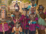 Masked Ceremonial Dogon Dancers  Sangha  Dogon Country  Mali