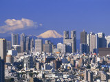 MtFuji and Tokyo Shinjuku Area Skyline  Tokyo  Japan