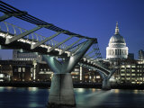 Millennium Bridge and St Paul's  London  England