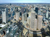 Aerial View of Downtown Boston  Massachusetts  USA