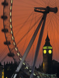 Millennium Wheel and Big Ben  London  England