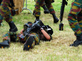 Soldiers of the Belgian Army Helping Out a Wounded Colleague
