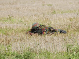 Belgian Paratroopers on Guard in the Fields