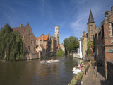 Belfort and River Dijver  Bruges  Flanders  Belgium