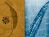 Contrasting Leaves in Gold and Blue