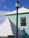 Traditional White Stone Roofs on Colourful Bermuda Houses