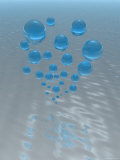 Abstract Blue Orbs