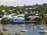 Colourful Houses and Boats  Hamilton Harbour  Hamilton  Bermuda