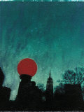 Scarlet Streetlight with Chrysler Building
