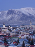 View over Reykjavik in Winter  Iceland