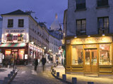 Rue Norvins and Sacre Coeur  Montmartre  Paris  France