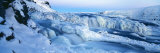 Frozen River and Ice Banks in Mid Winter  Gullfoss  Iceland