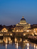 St Peter's Basilica and Ponte Sant'Angelo  Rome  Italy