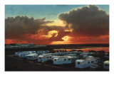 1960's Caravan Park in the Sunset