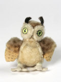 Soft Toy Owl in Printed Mohair Plush  1963