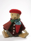 Teddy Bear Wearing Knitted Hat  Scarf  Jacket and Trousers