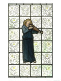 Minstral on Stained Glass Window