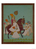Maharaja Ram Singh of Jodhpur with Attendants  India