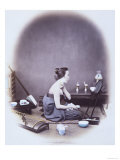 Japanese Girl at Toilet  19th Century