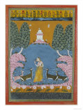 Todi Ragini Playing the Vina to Four Deer