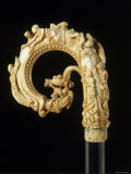 Carved Elephant Ivory Depiction of St Nicholas Crozier  c1150-70