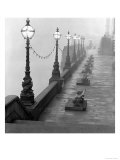 Lamp Posts and Benches by the River Thames