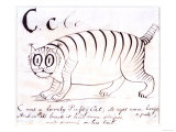 The Letter C of the Alphabet  c1880 Pen and Indian Ink
