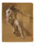 Painted Study of Male Nude  c1800