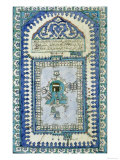 Tile with a Plan View of the Masjid Al-Haram  or Great Mosque  At Mecca  c1666