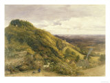 Landscape with a Woman Driving Sheep
