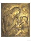 Virgin and Child Bronze Relief  c1867