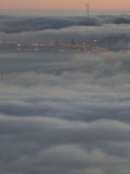 Fog Bank from the Berkeley Hills  San Francisco Bay  California
