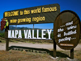 Sign at Entrance of Napa Valley  California