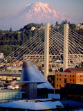 Downtown and Mt Rainier  Tacoma  Washington
